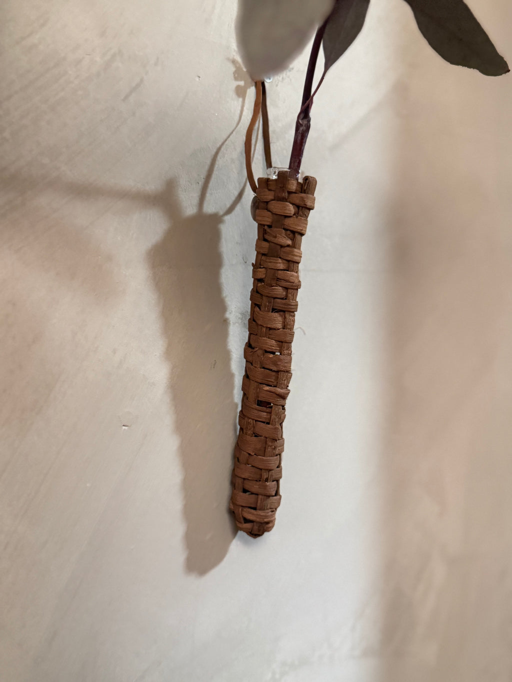 Japanese basketry wall vase