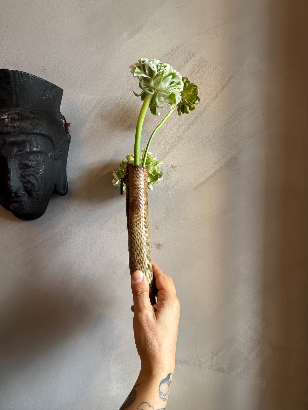 Japanese ceramic wall vase