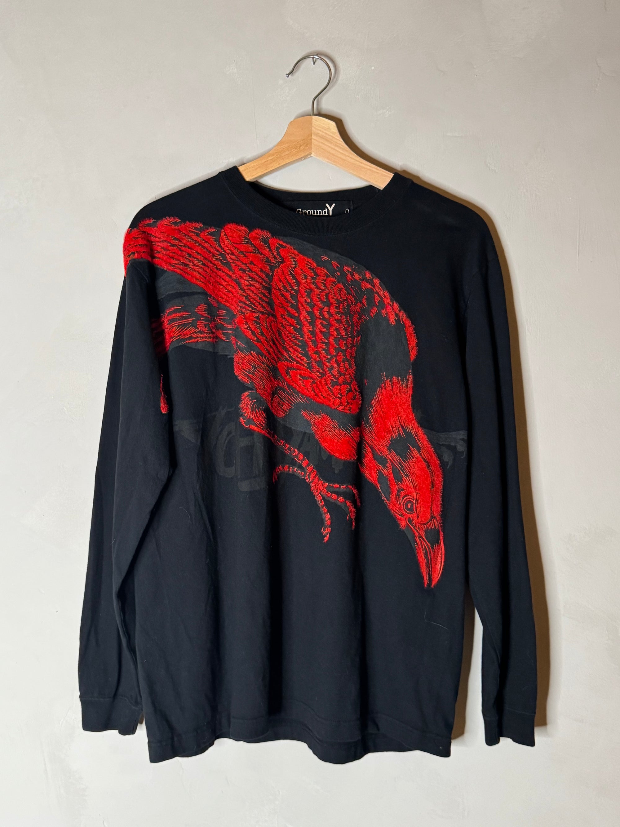 Ground Y by yohji yamamoto raven long sleeve t shirt