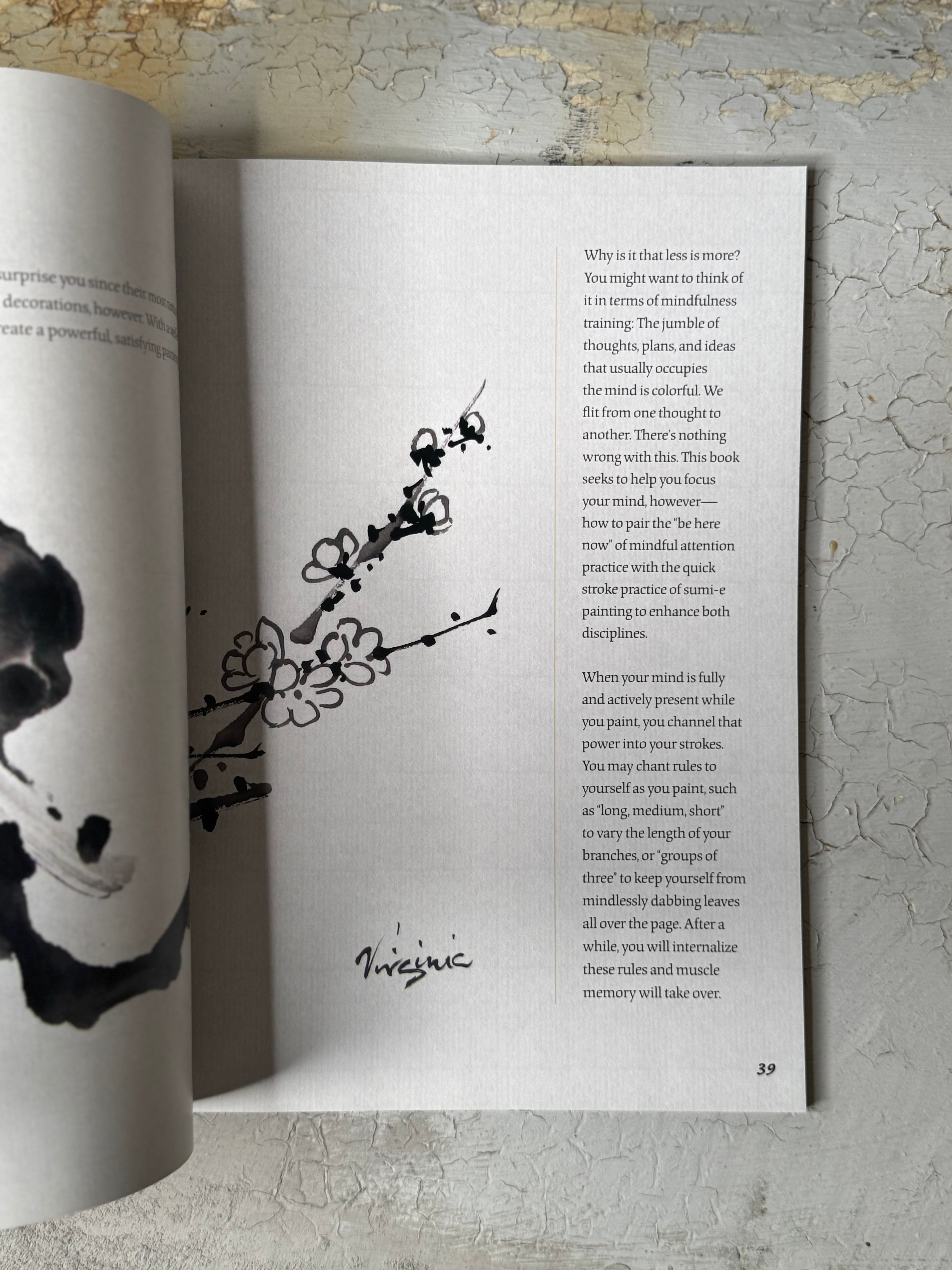 Sumi-e paintings by Virginia Lloyd-Davies