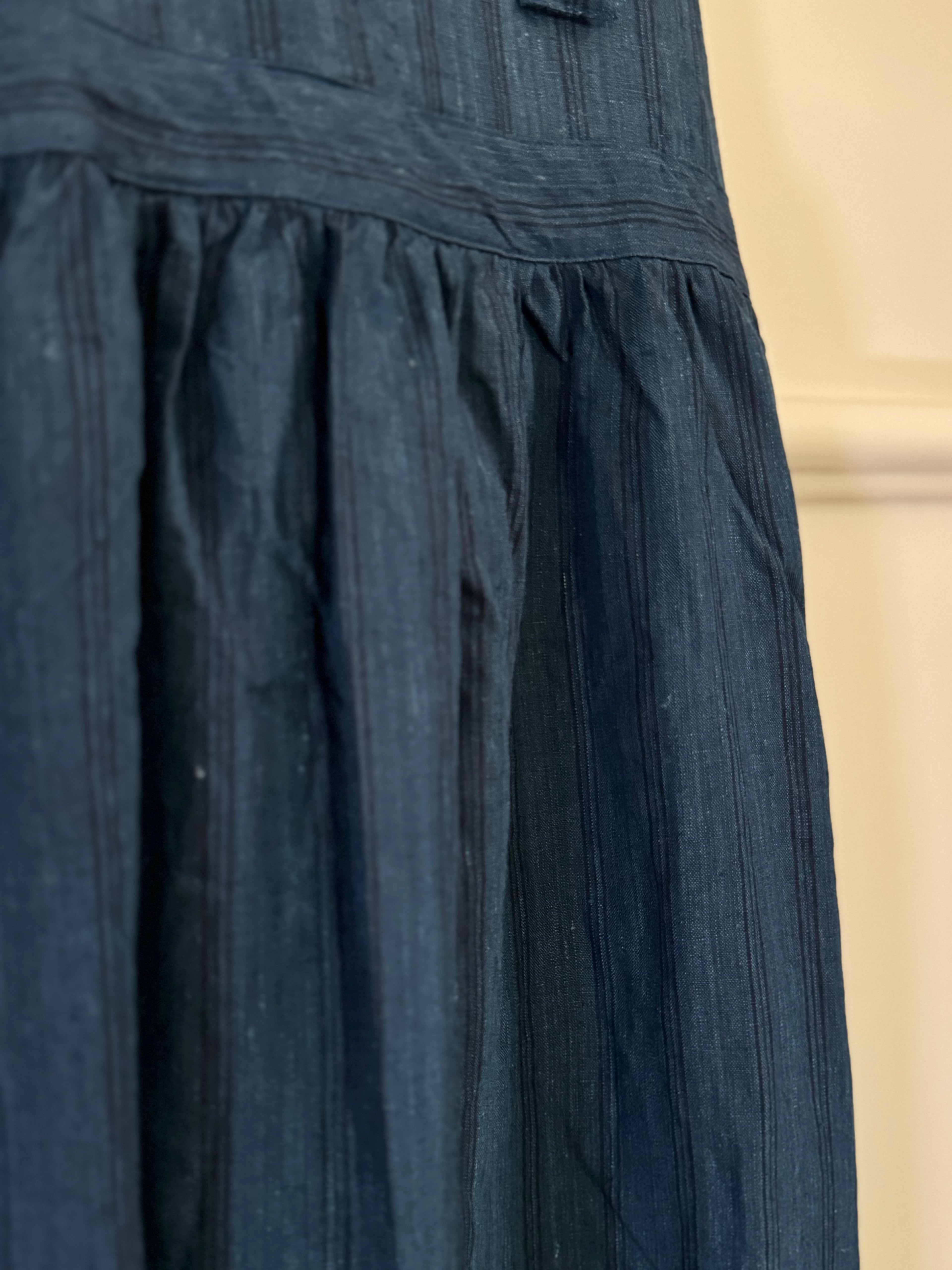 Ichi antiquites Indigo linen apron dress