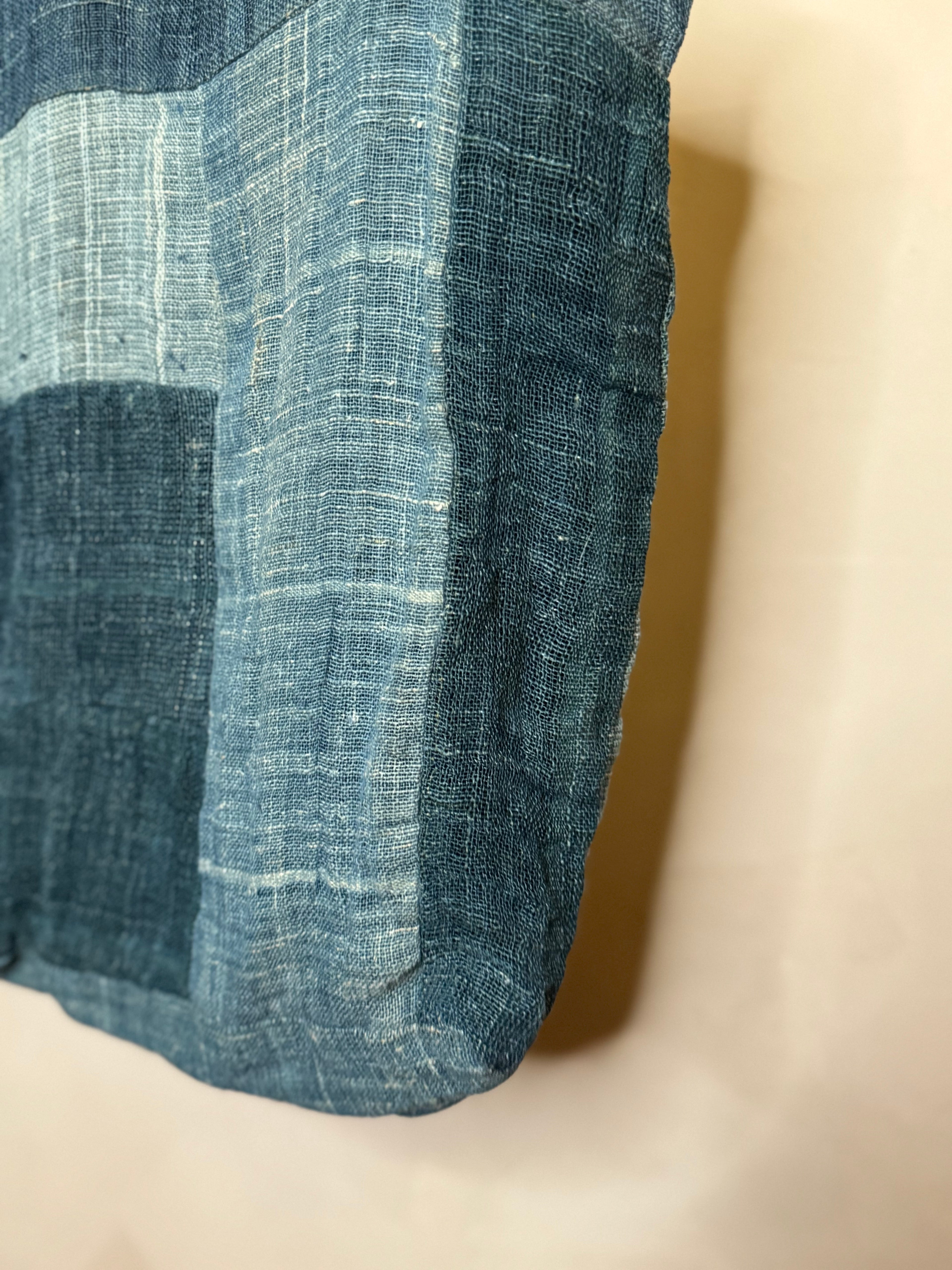 Linen handmade indigo tote