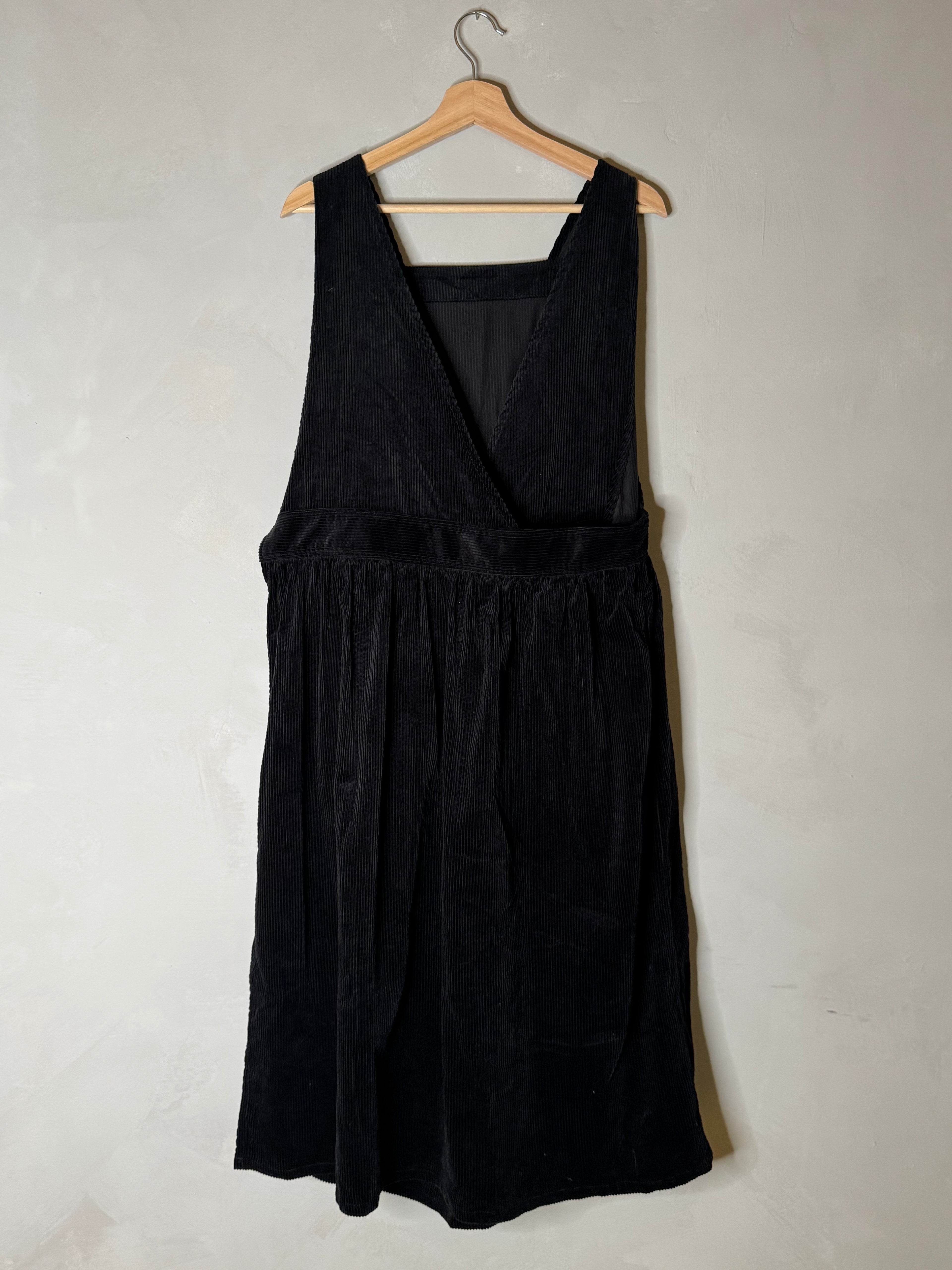 Ichi corduroy apron dress