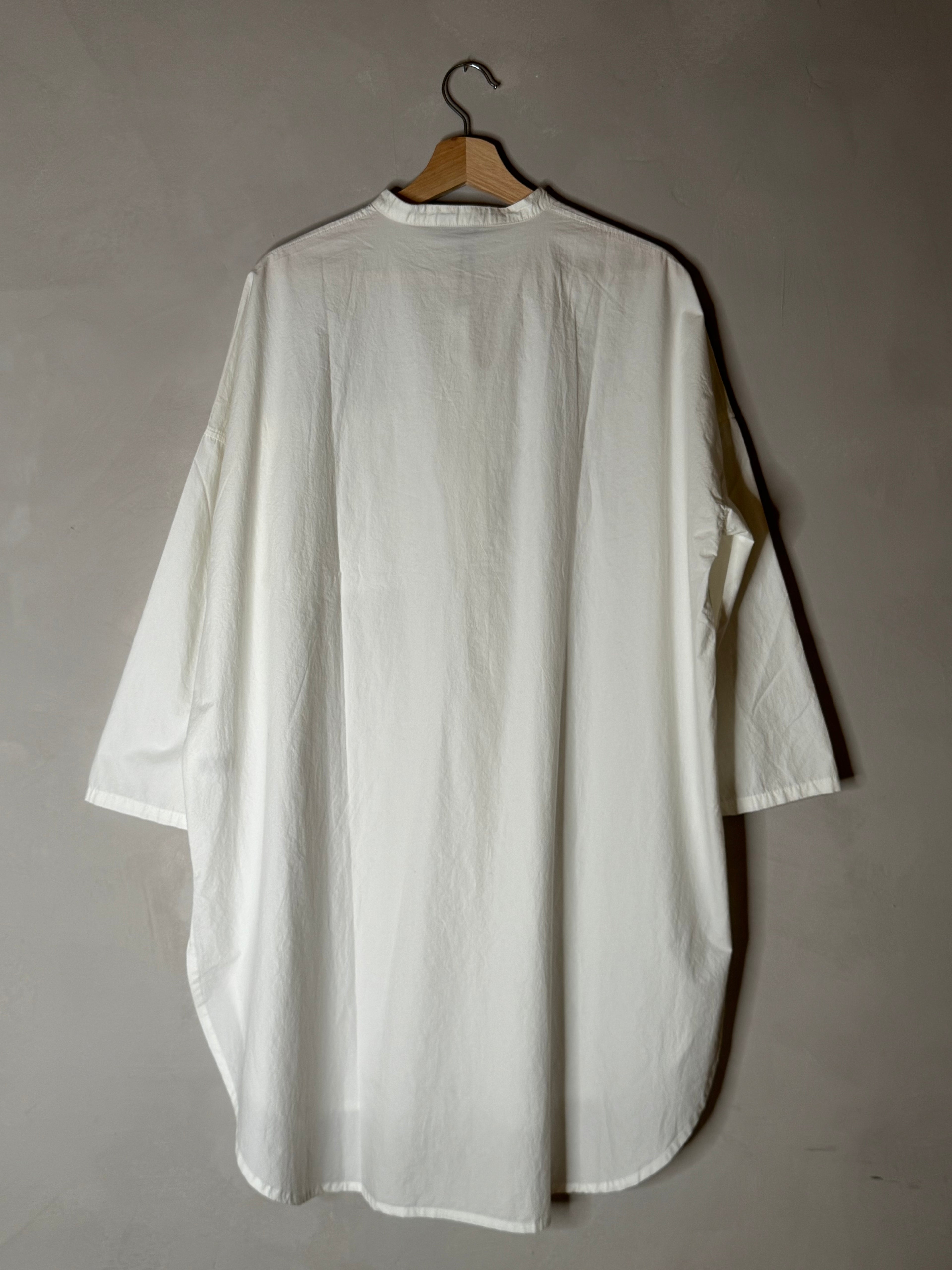 Ichi 3/4 length white cotton shirt