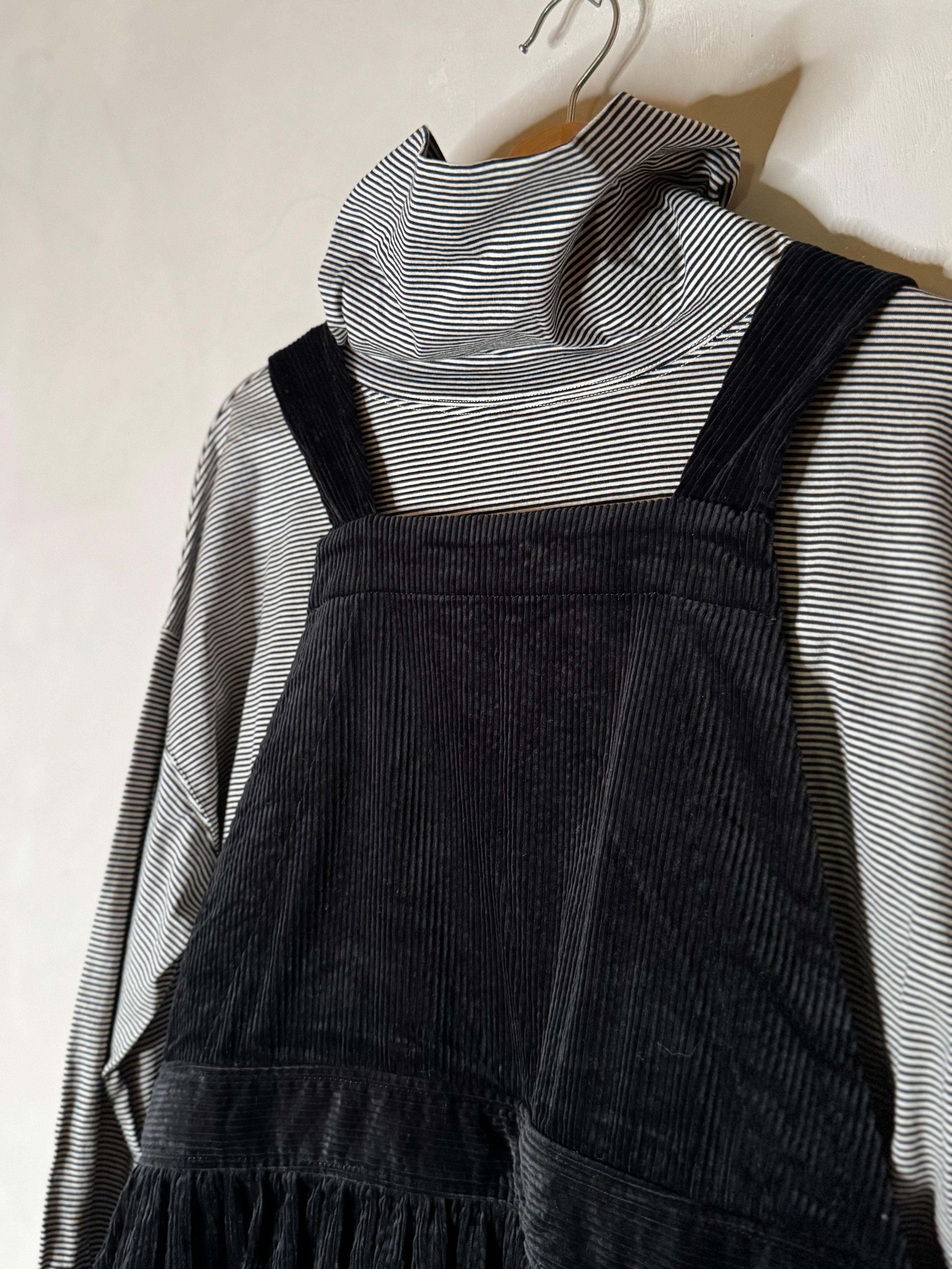 Ichi corduroy apron dress