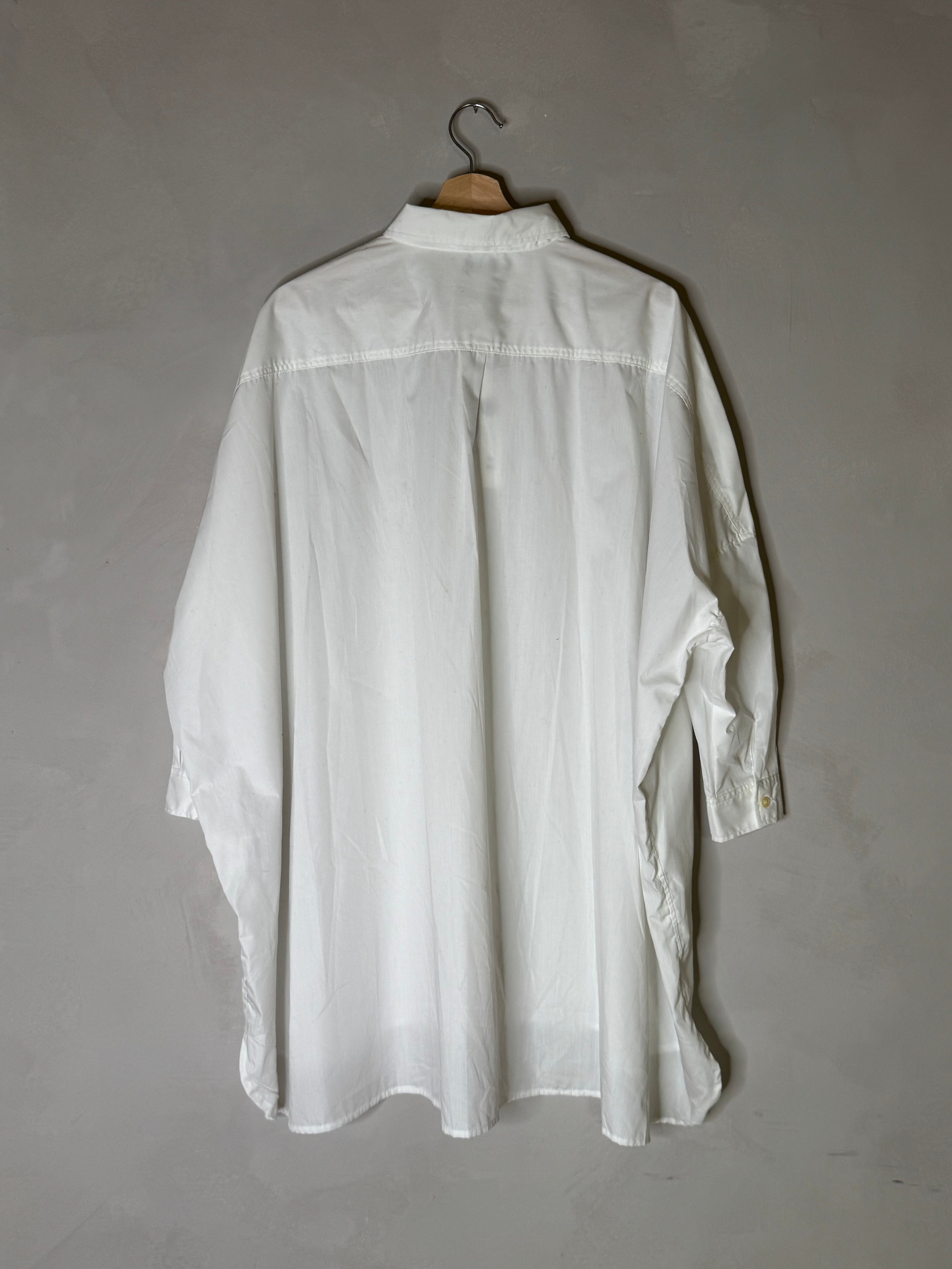 Ichi antiquites wide 3/4 white shirt
