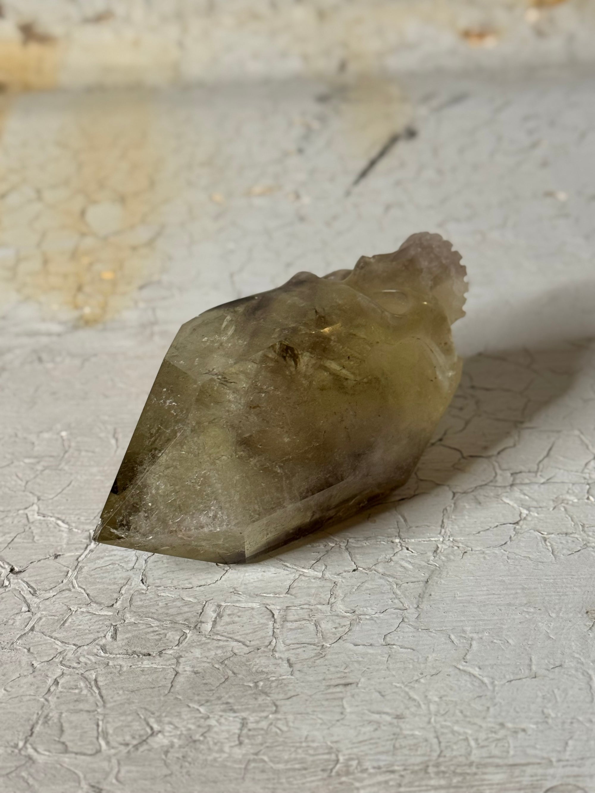 smoky citrine crystal skull
