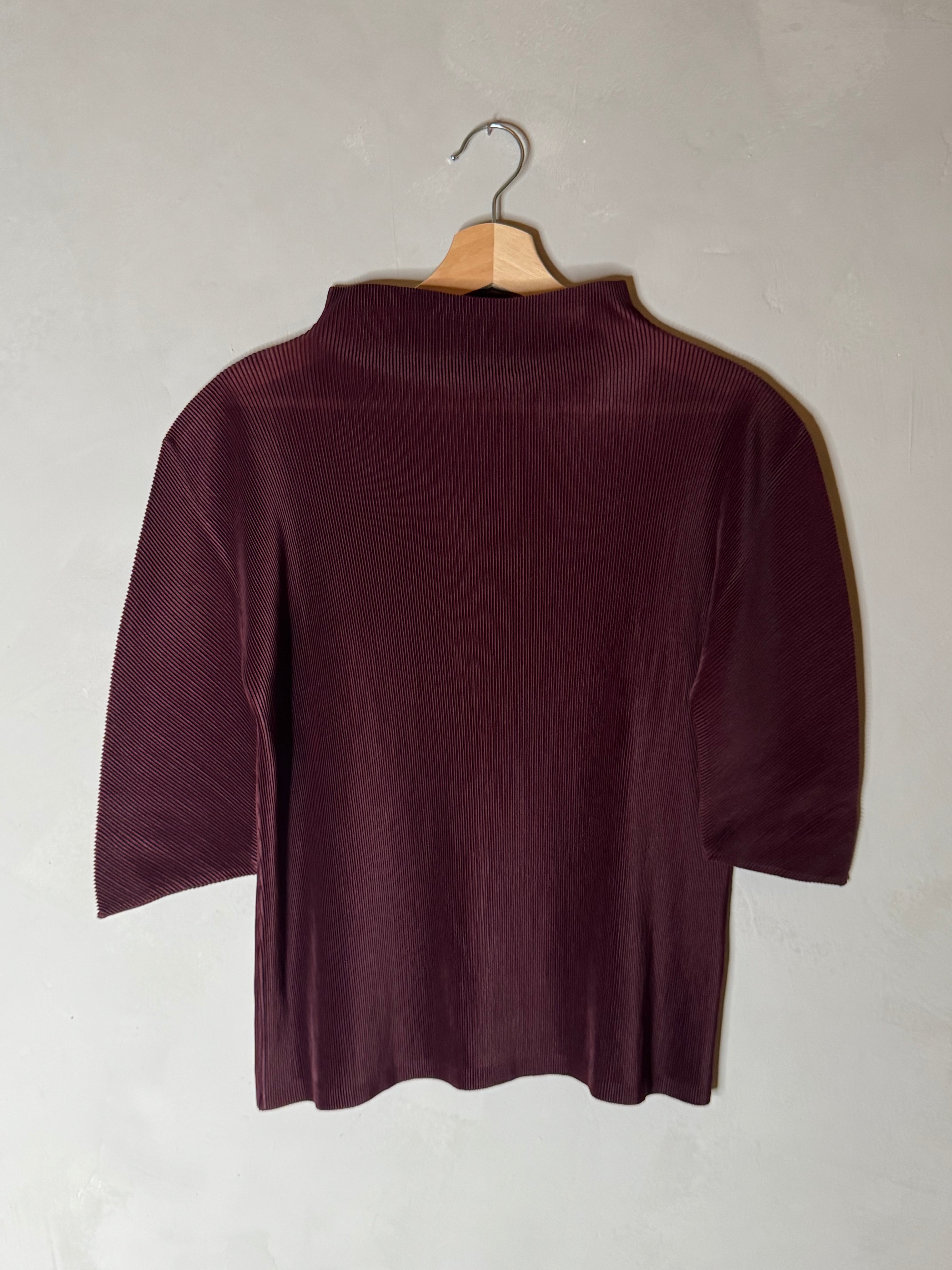 pleats please by Issey Miyake mock neck top