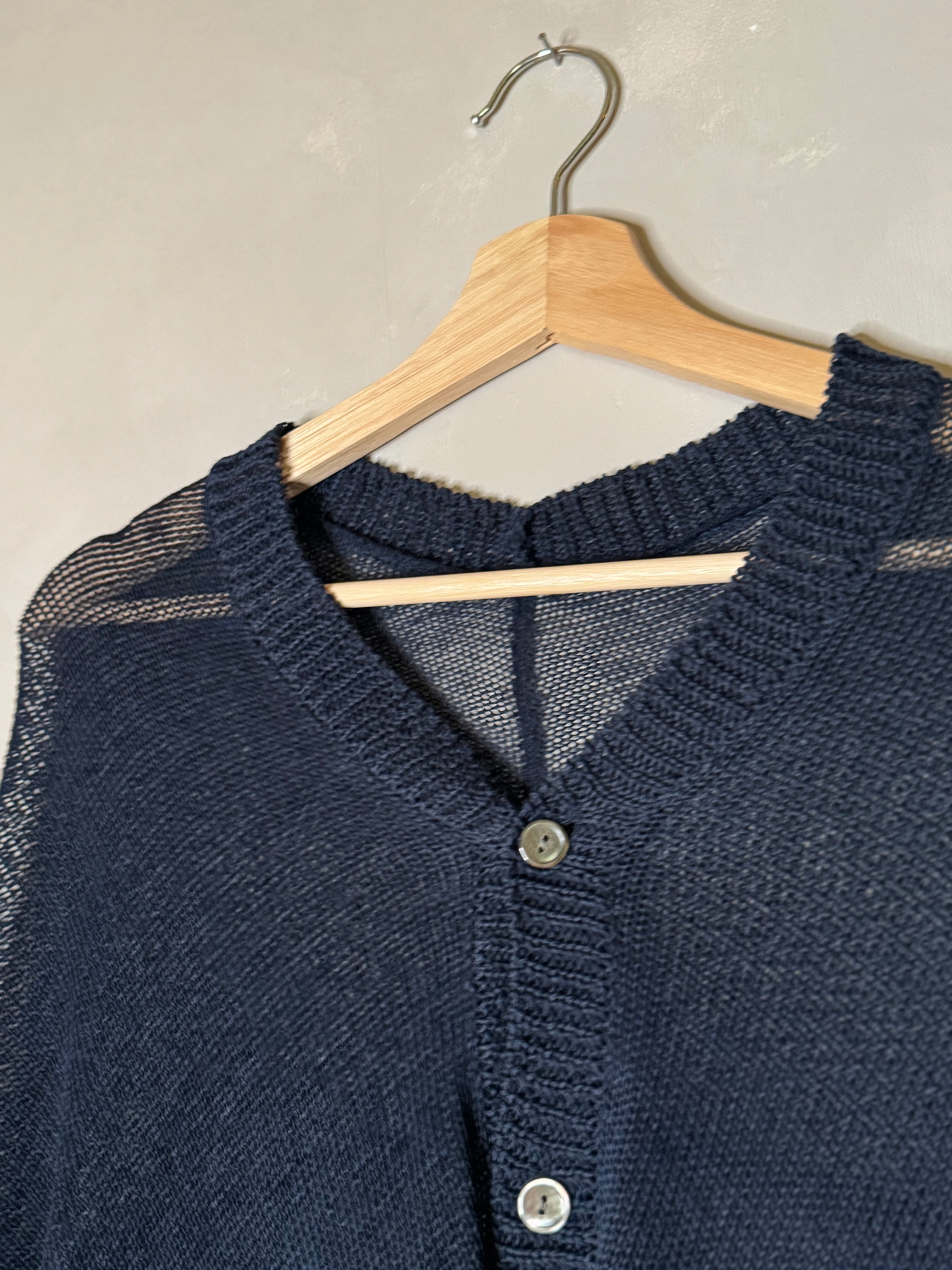 Ichi antiquites short sleeve knit cardigan