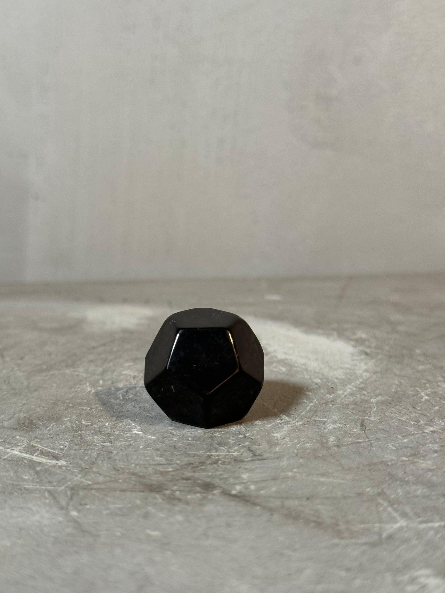 Shungite platonic solids