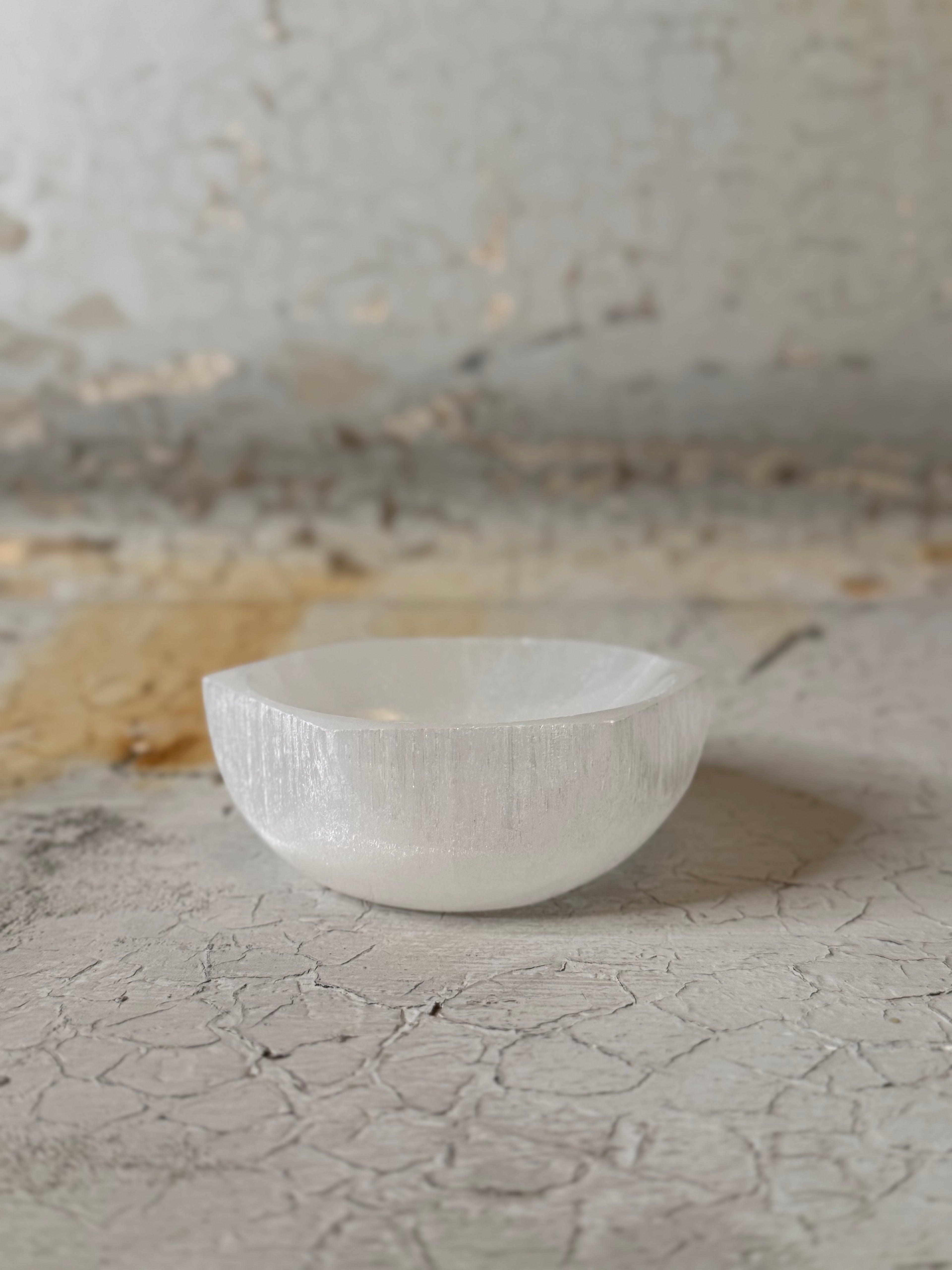 Selenite Hexagon Bowls - 3 sizes