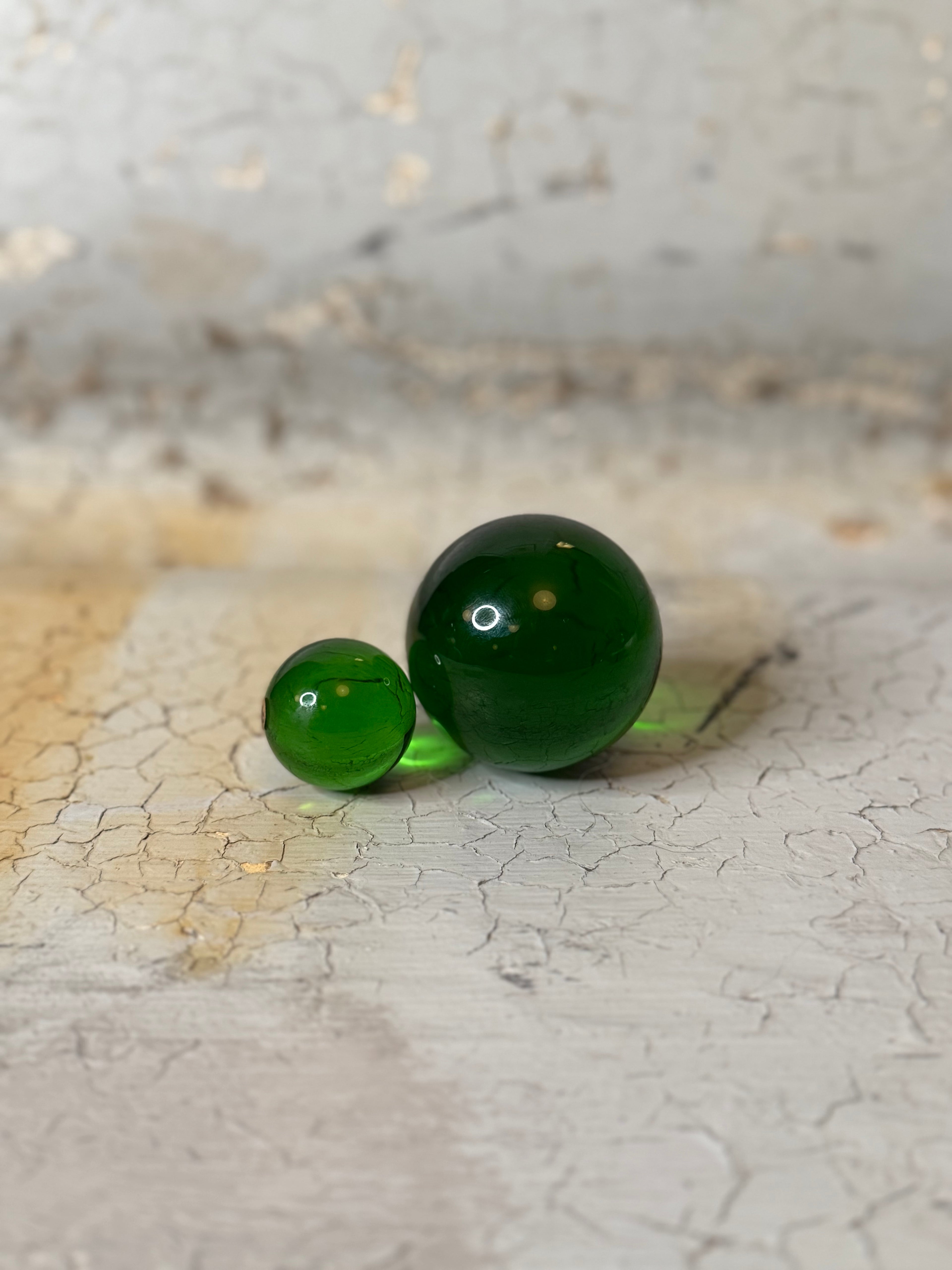Tibetan Green Obsidian Sphere - 2 sizes