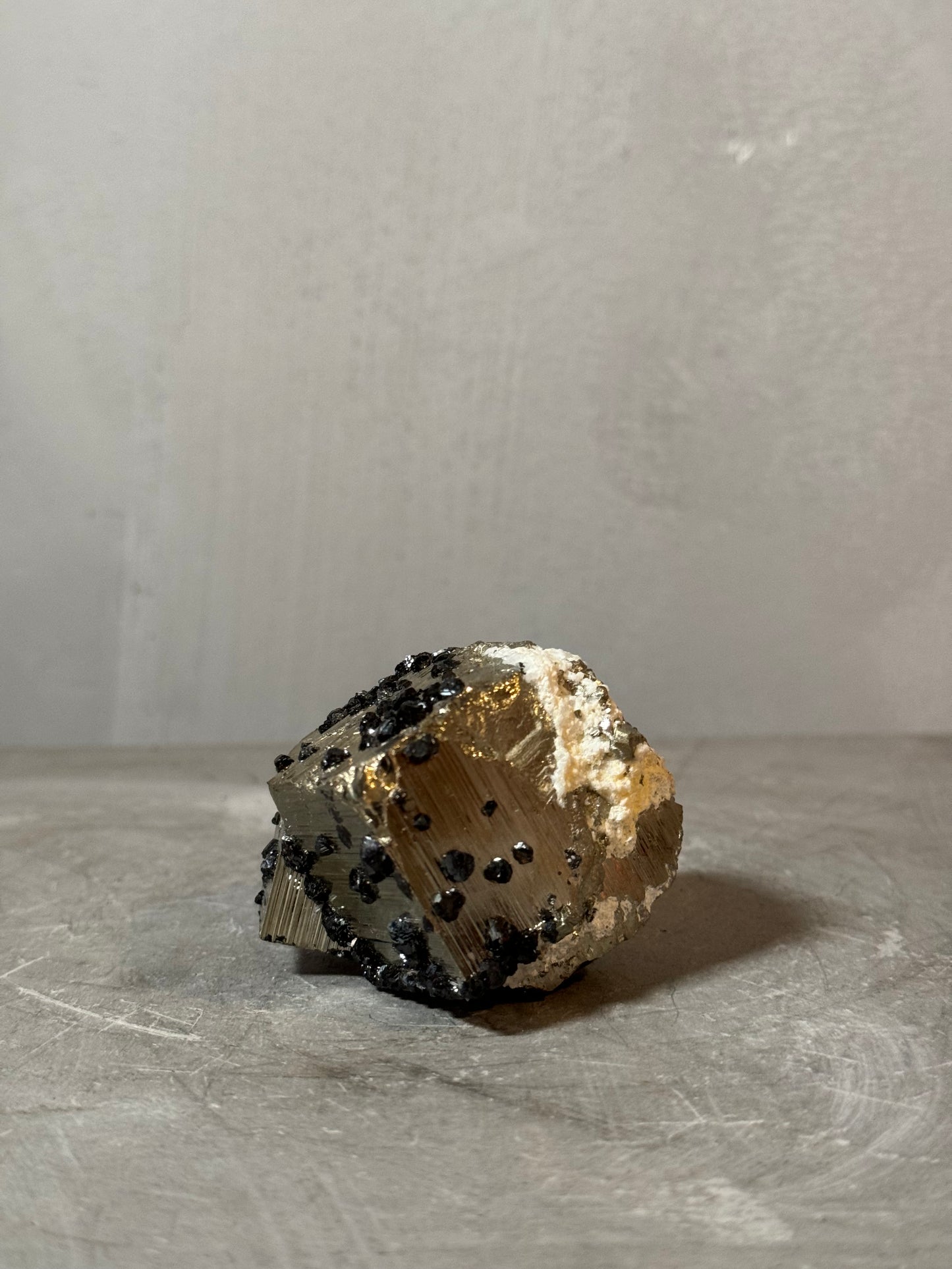 Pyrite with tourmaline