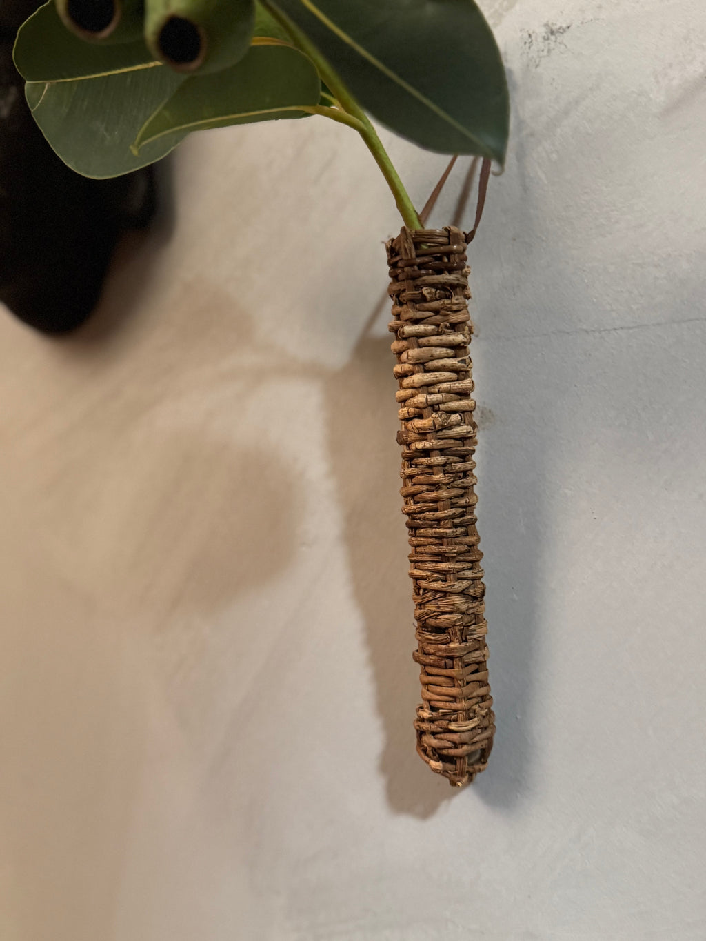 Japanese basketry wall vase