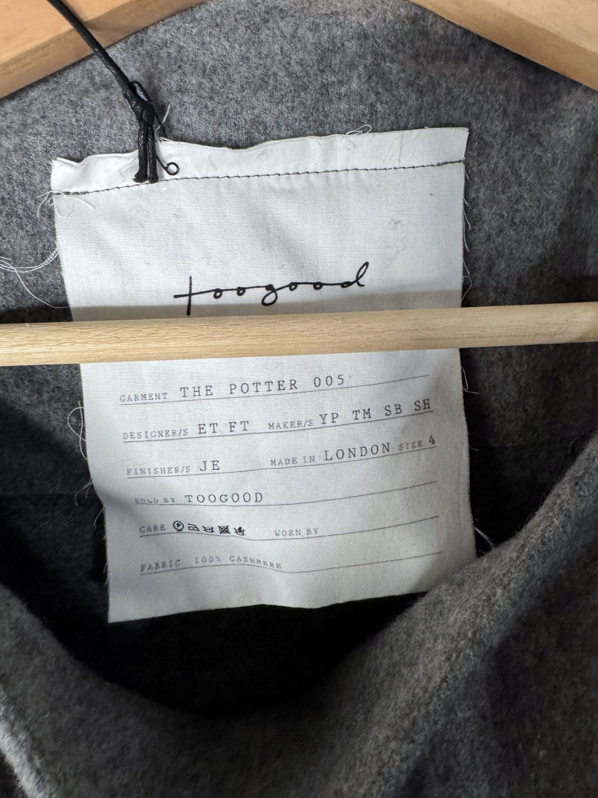 toogood the potter sweater in cashmere