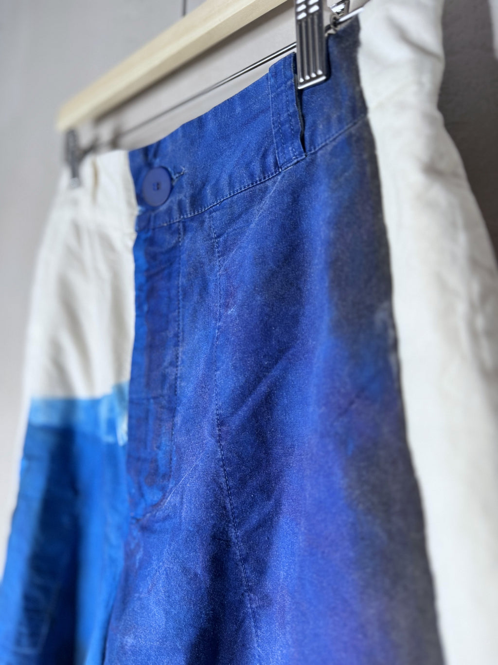 toogood the machinist trouser - pigment painting cobalt