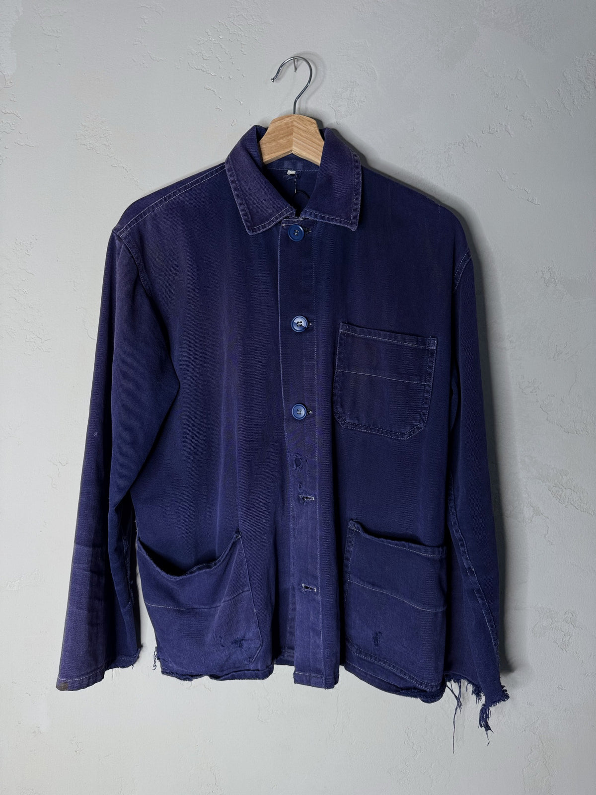 french vintage indigo workwear jacket