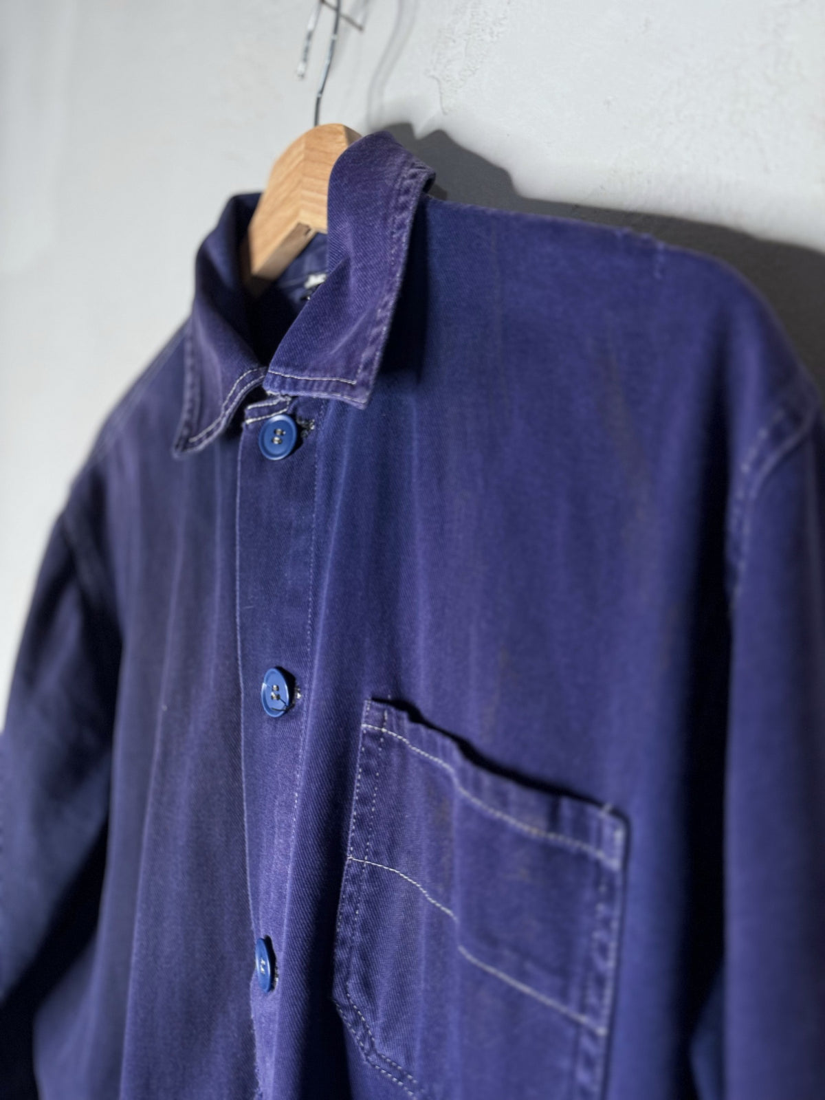 french vintage indigo workwear jacket
