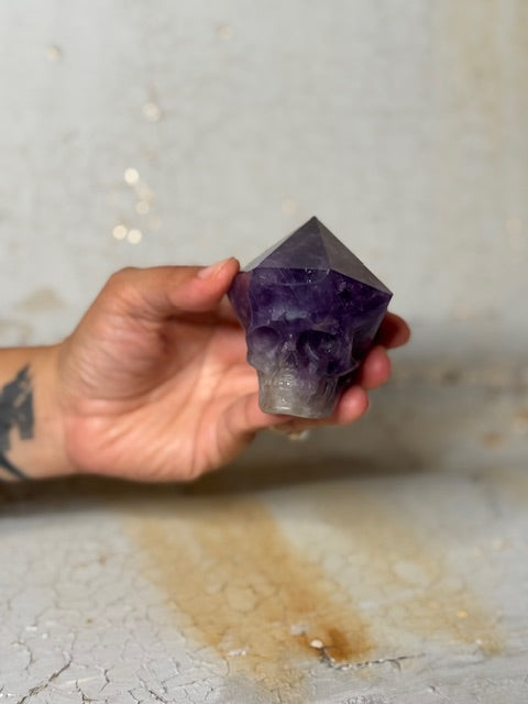 amethyst crystal skull