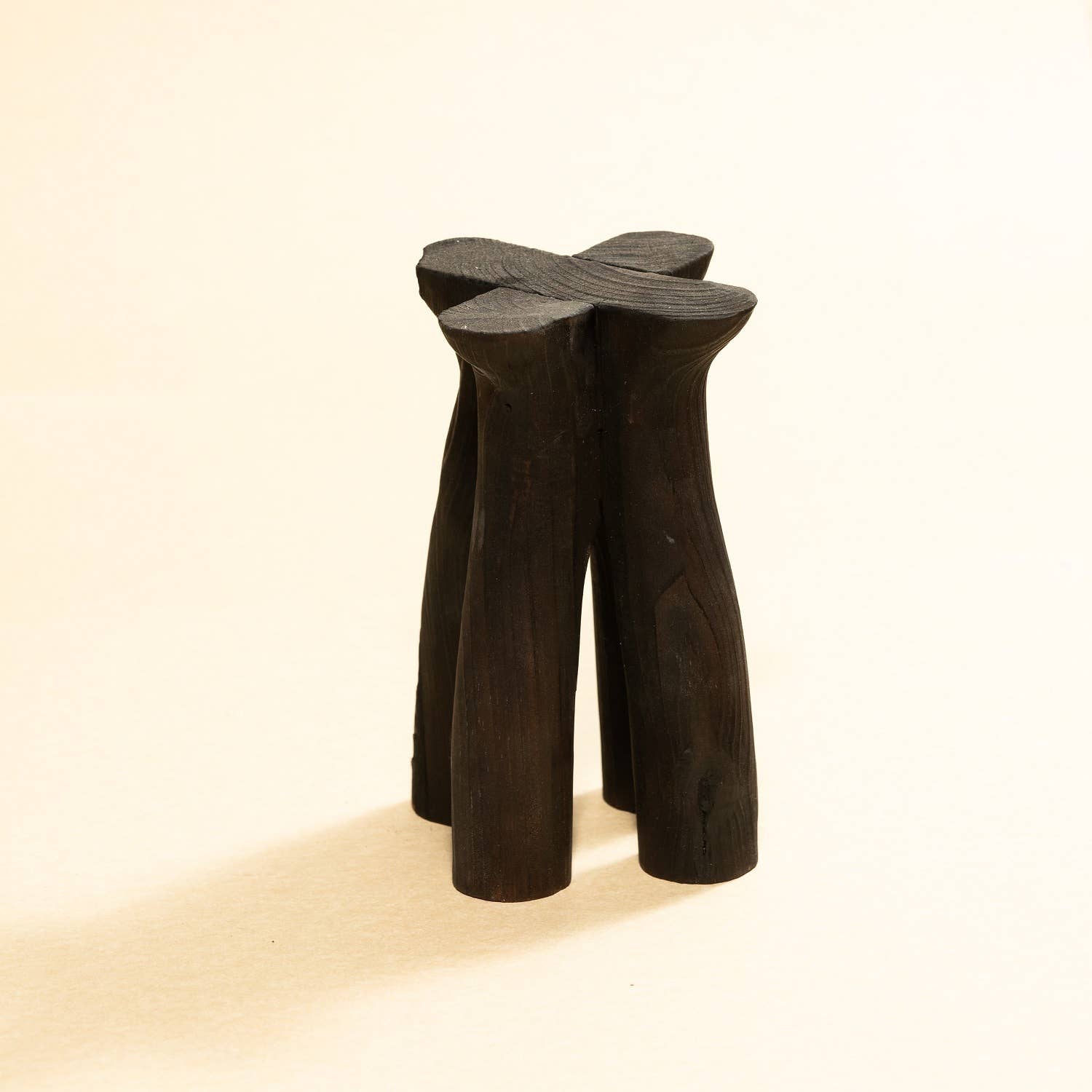 Med Wood Pedestal Burned