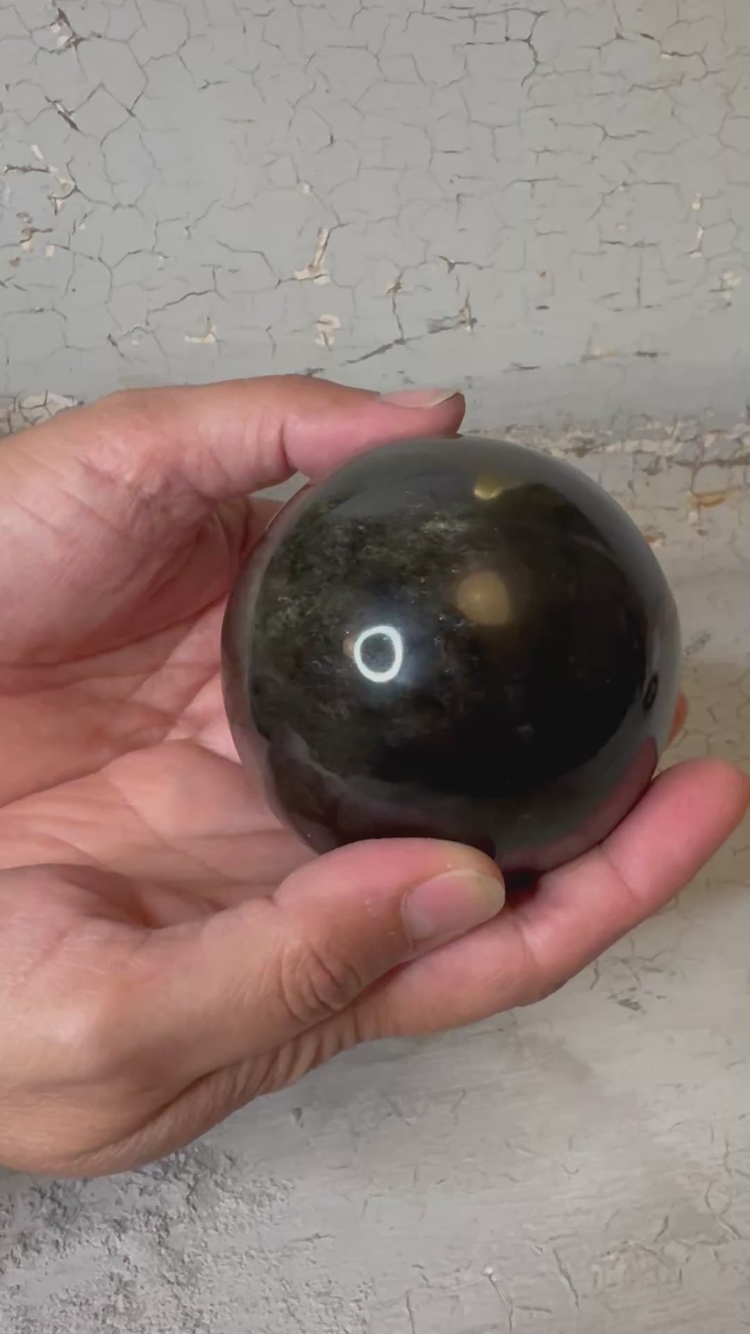 Gold Sheen Obsidian Crystal Sphere