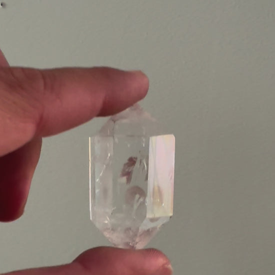 clear quartz double terminated - video