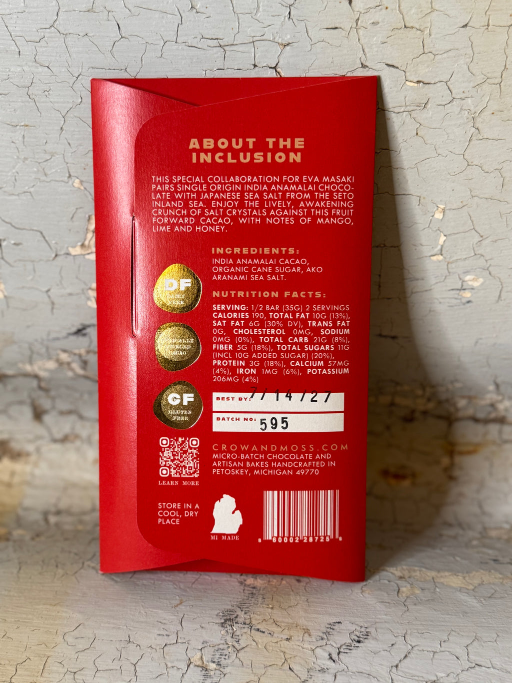 Eva Masaki x Crow & Moss - Ako Aranami Sea Salt Chocolate
