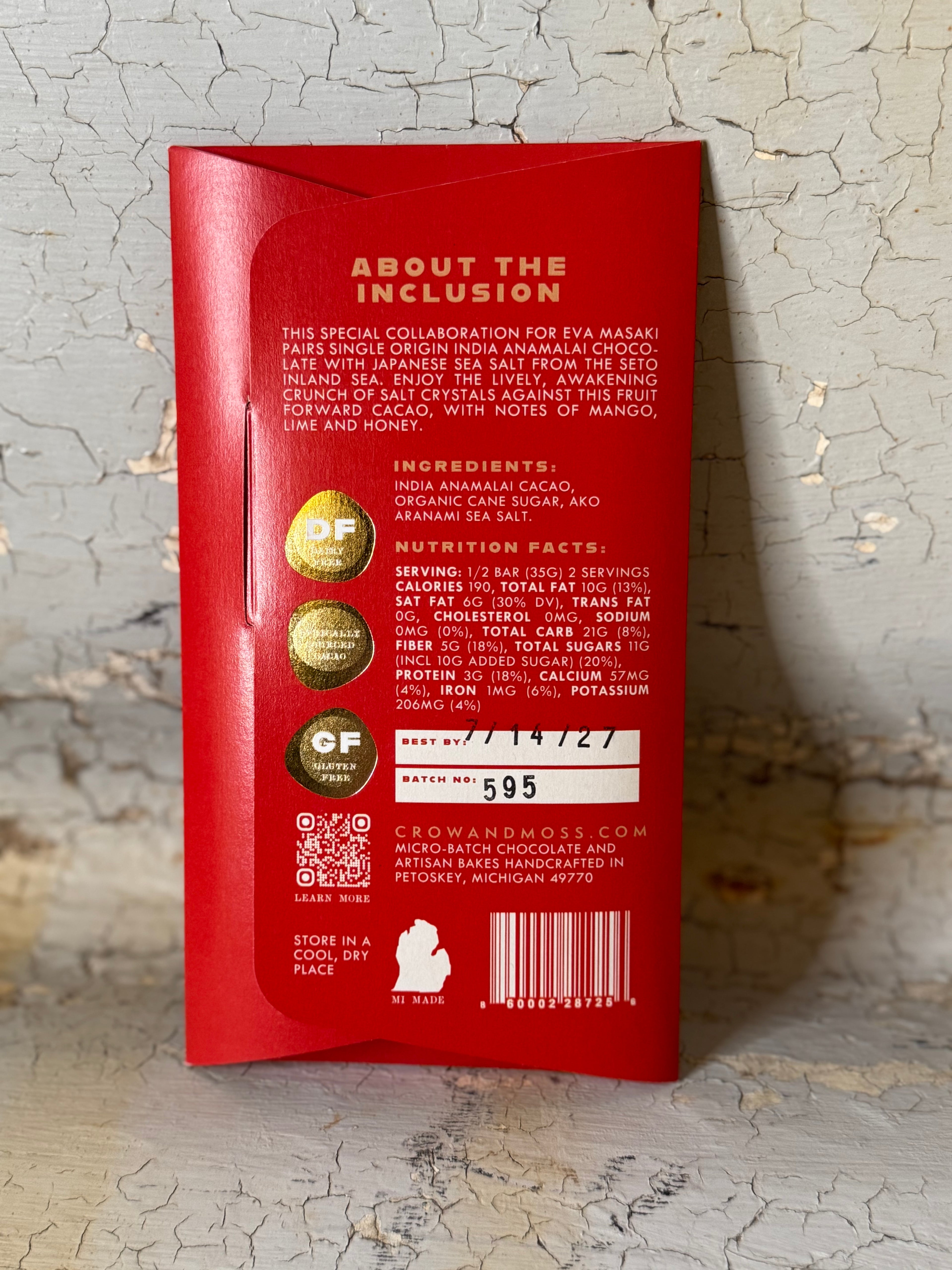 Eva Masaki x Crow & Moss - Ako Aranami Sea Salt Chocolate
